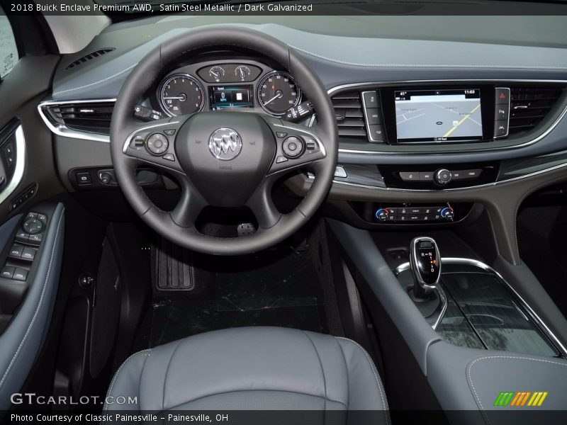 Satin Steel Metallic / Dark Galvanized 2018 Buick Enclave Premium AWD