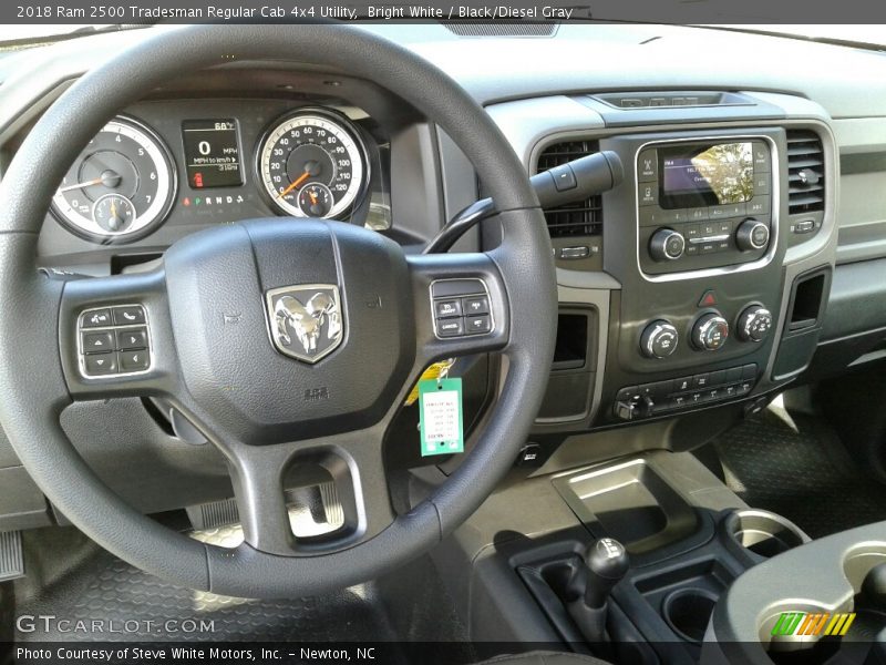 Bright White / Black/Diesel Gray 2018 Ram 2500 Tradesman Regular Cab 4x4 Utility