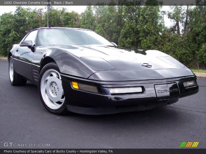 Black / Black 1992 Chevrolet Corvette Coupe