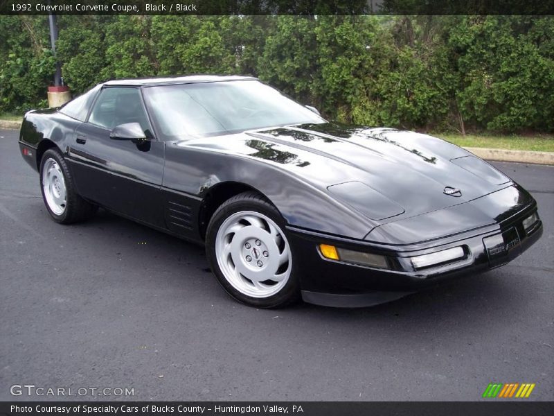 Black / Black 1992 Chevrolet Corvette Coupe