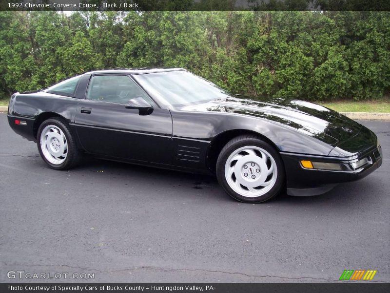 Black / Black 1992 Chevrolet Corvette Coupe