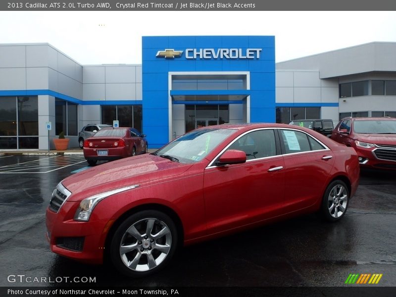 Crystal Red Tintcoat / Jet Black/Jet Black Accents 2013 Cadillac ATS 2.0L Turbo AWD