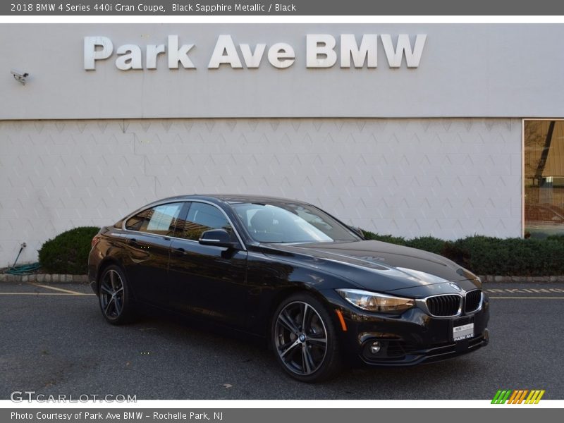Black Sapphire Metallic / Black 2018 BMW 4 Series 440i Gran Coupe