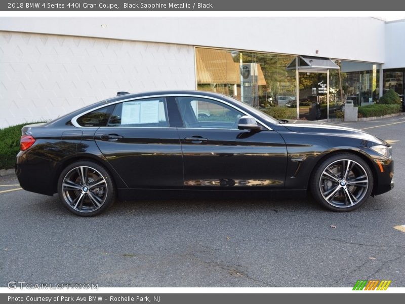 Black Sapphire Metallic / Black 2018 BMW 4 Series 440i Gran Coupe