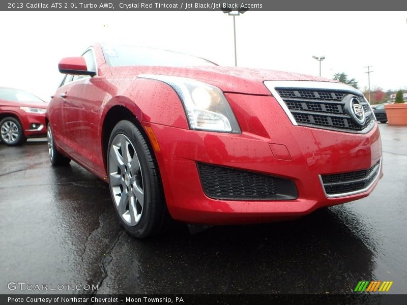 Crystal Red Tintcoat / Jet Black/Jet Black Accents 2013 Cadillac ATS 2.0L Turbo AWD