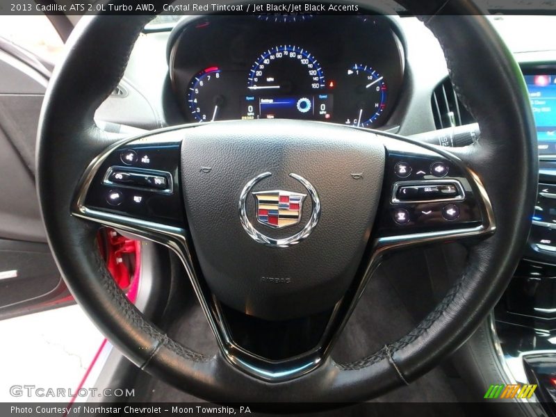 Crystal Red Tintcoat / Jet Black/Jet Black Accents 2013 Cadillac ATS 2.0L Turbo AWD