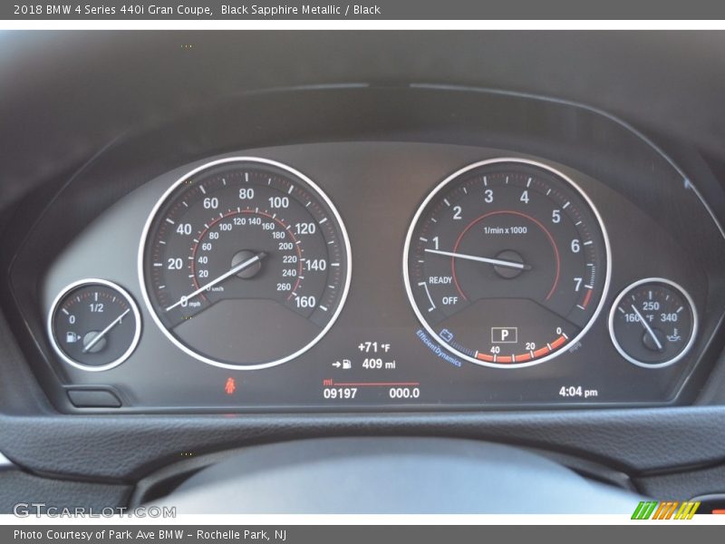 Black Sapphire Metallic / Black 2018 BMW 4 Series 440i Gran Coupe