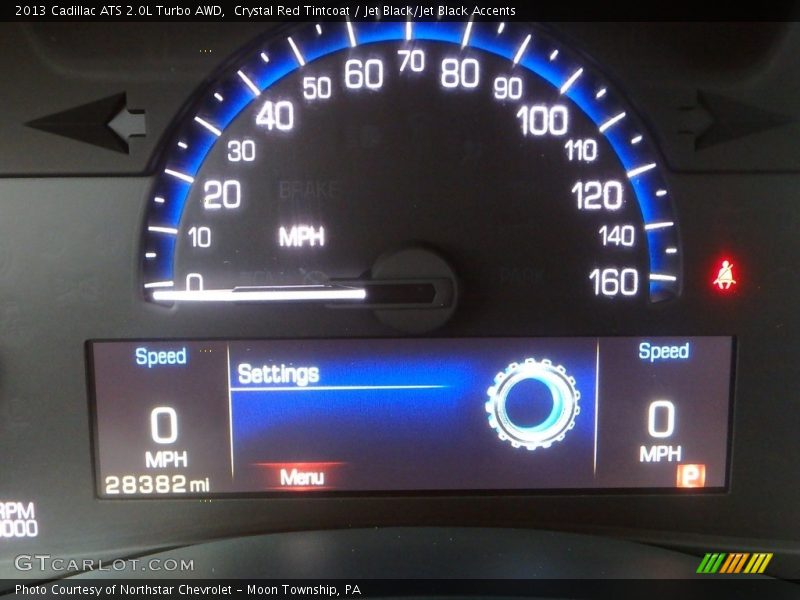 Crystal Red Tintcoat / Jet Black/Jet Black Accents 2013 Cadillac ATS 2.0L Turbo AWD