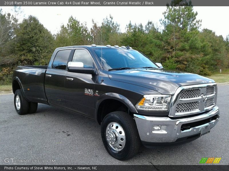 Granite Crystal Metallic / Black 2018 Ram 3500 Laramie Crew Cab 4x4 Dual Rear Wheel