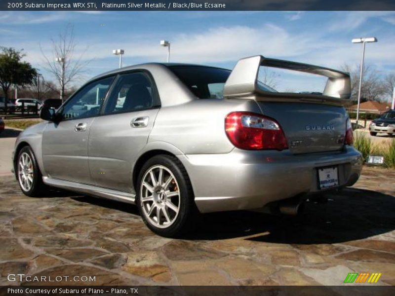 Platinum Silver Metallic / Black/Blue Ecsaine 2005 Subaru Impreza WRX STi
