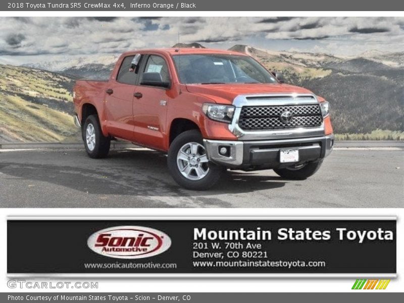 Inferno Orange / Black 2018 Toyota Tundra SR5 CrewMax 4x4