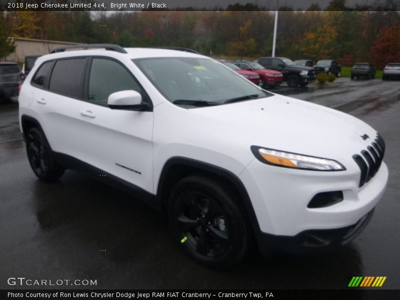 Bright White / Black 2018 Jeep Cherokee Limited 4x4