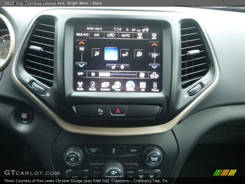 Bright White / Black 2018 Jeep Cherokee Limited 4x4