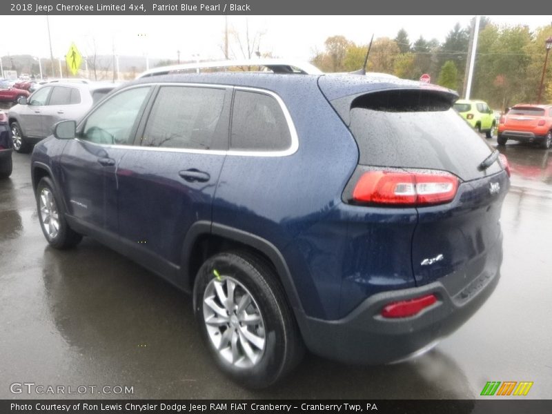 Patriot Blue Pearl / Black 2018 Jeep Cherokee Limited 4x4