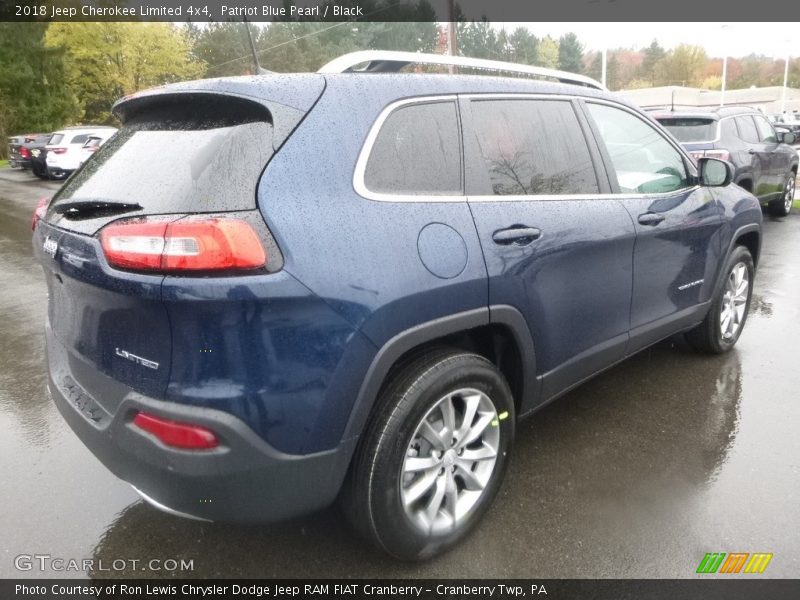 Patriot Blue Pearl / Black 2018 Jeep Cherokee Limited 4x4