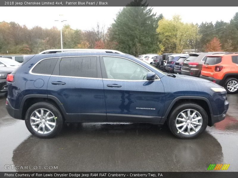 Patriot Blue Pearl / Black 2018 Jeep Cherokee Limited 4x4