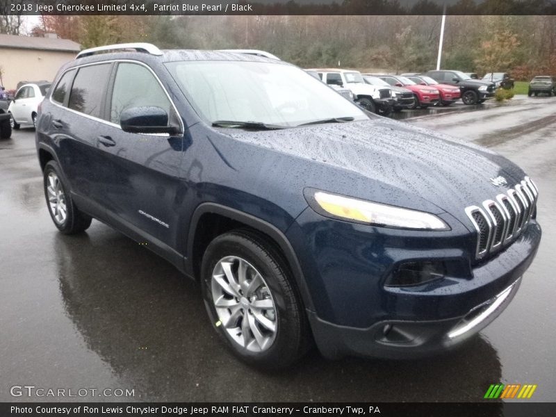 Patriot Blue Pearl / Black 2018 Jeep Cherokee Limited 4x4