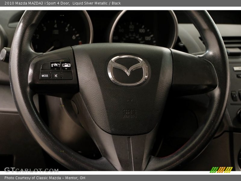Liquid Silver Metallic / Black 2010 Mazda MAZDA3 i Sport 4 Door