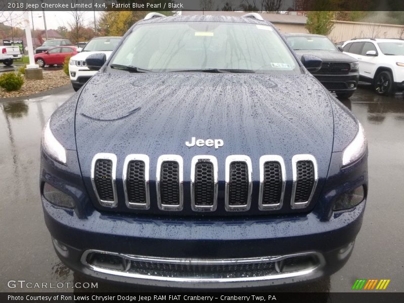 Patriot Blue Pearl / Black 2018 Jeep Cherokee Limited 4x4