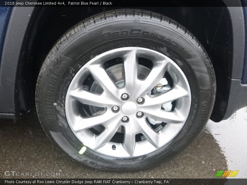 Patriot Blue Pearl / Black 2018 Jeep Cherokee Limited 4x4