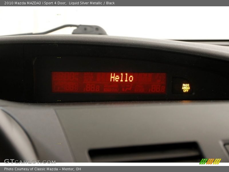 Liquid Silver Metallic / Black 2010 Mazda MAZDA3 i Sport 4 Door