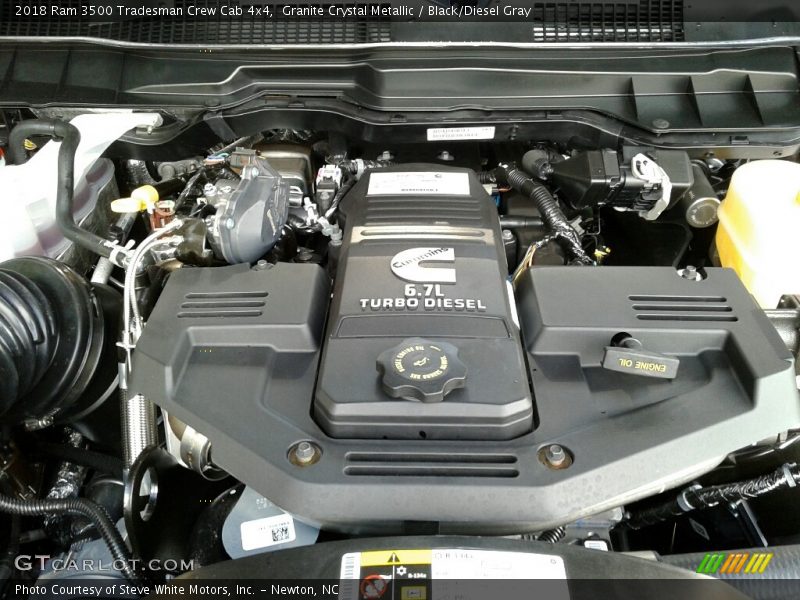  2018 3500 Tradesman Crew Cab 4x4 Engine - 6.7 Liter OHV 24-Valve Cummins Turbo-Diesel Inline 6 Cylinder