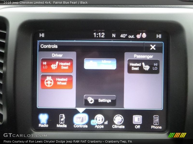 Patriot Blue Pearl / Black 2018 Jeep Cherokee Limited 4x4