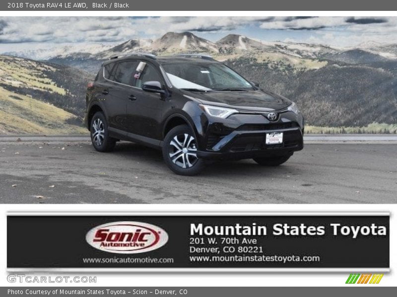 Black / Black 2018 Toyota RAV4 LE AWD