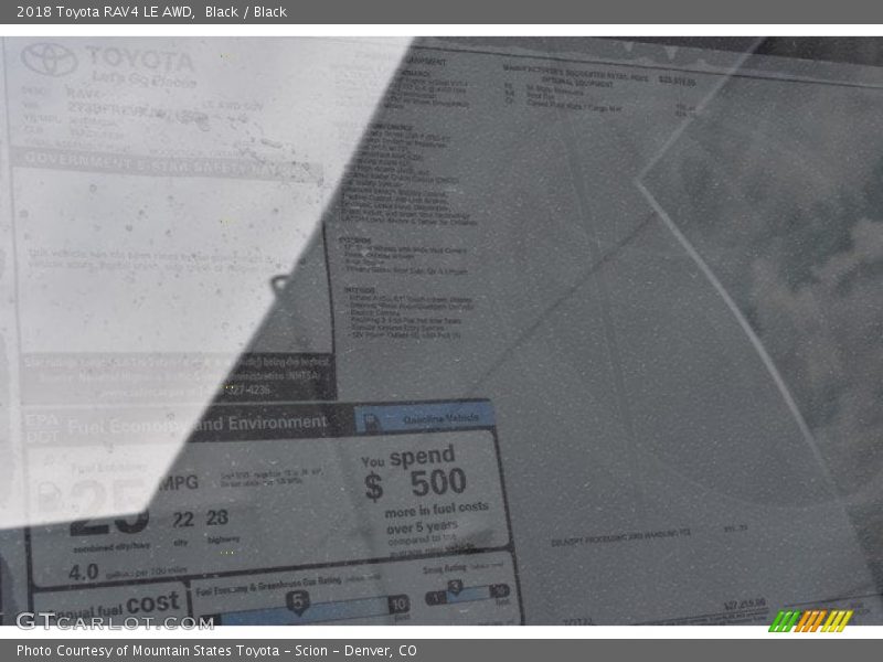 Black / Black 2018 Toyota RAV4 LE AWD