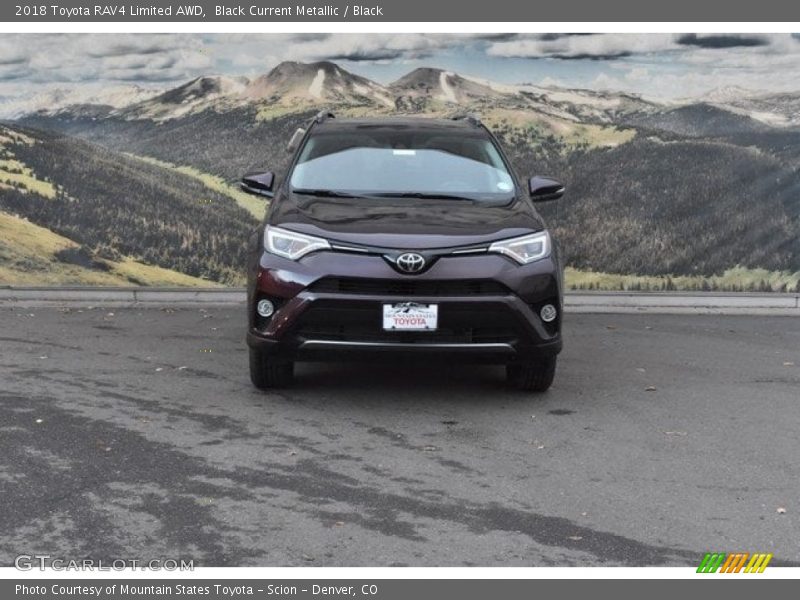 Black Current Metallic / Black 2018 Toyota RAV4 Limited AWD