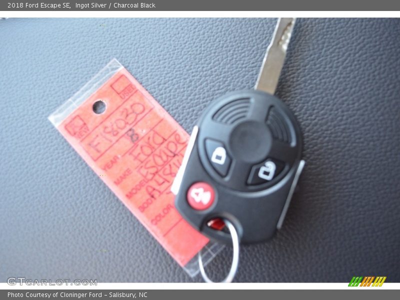 Ingot Silver / Charcoal Black 2018 Ford Escape SE