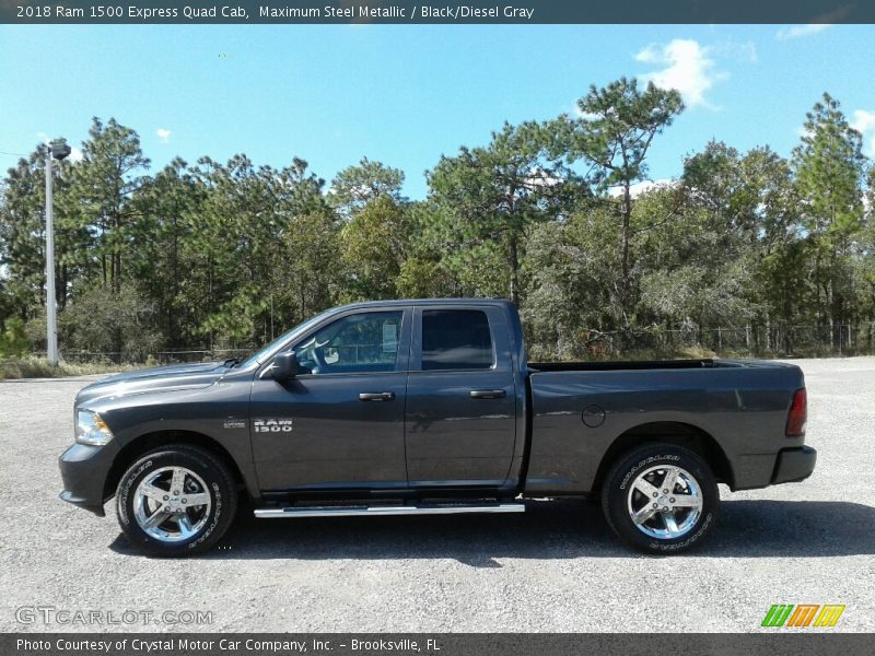Maximum Steel Metallic / Black/Diesel Gray 2018 Ram 1500 Express Quad Cab