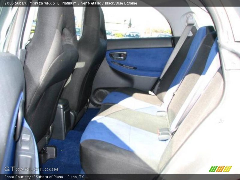 Platinum Silver Metallic / Black/Blue Ecsaine 2005 Subaru Impreza WRX STi