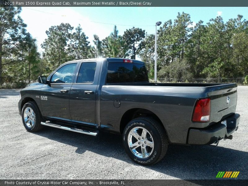 Maximum Steel Metallic / Black/Diesel Gray 2018 Ram 1500 Express Quad Cab