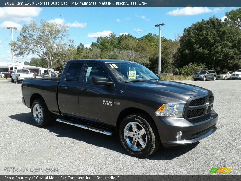 Maximum Steel Metallic / Black/Diesel Gray 2018 Ram 1500 Express Quad Cab