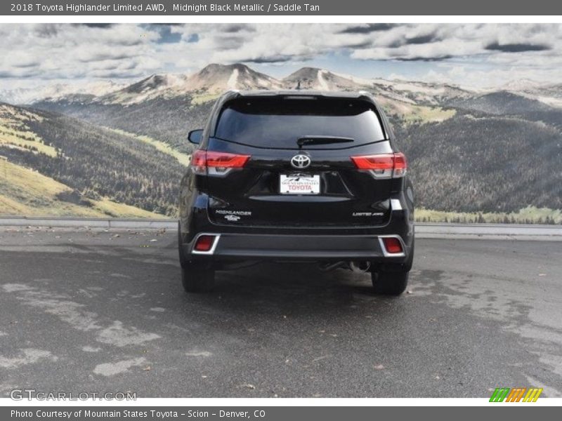 Midnight Black Metallic / Saddle Tan 2018 Toyota Highlander Limited AWD