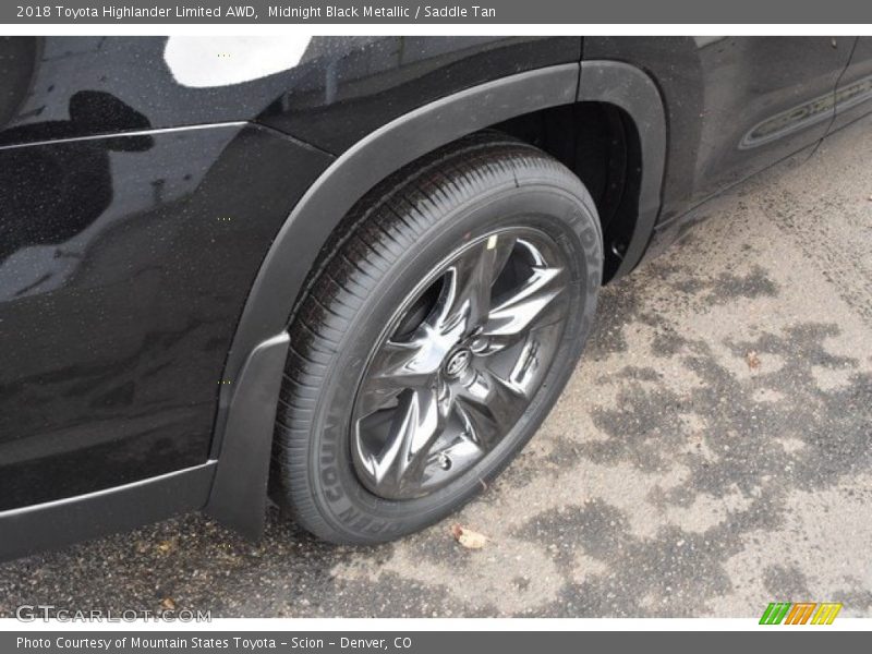 Midnight Black Metallic / Saddle Tan 2018 Toyota Highlander Limited AWD