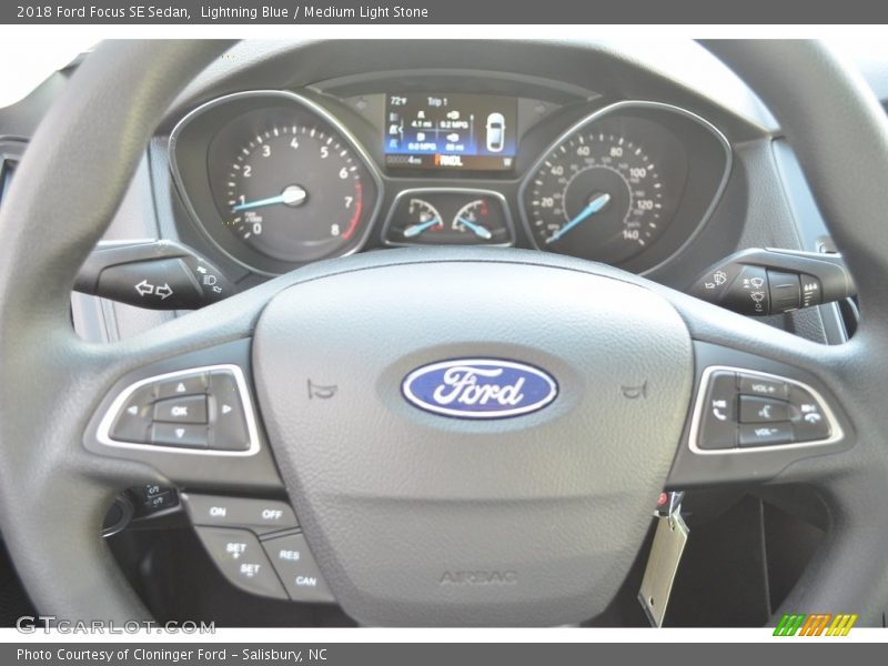 Lightning Blue / Medium Light Stone 2018 Ford Focus SE Sedan