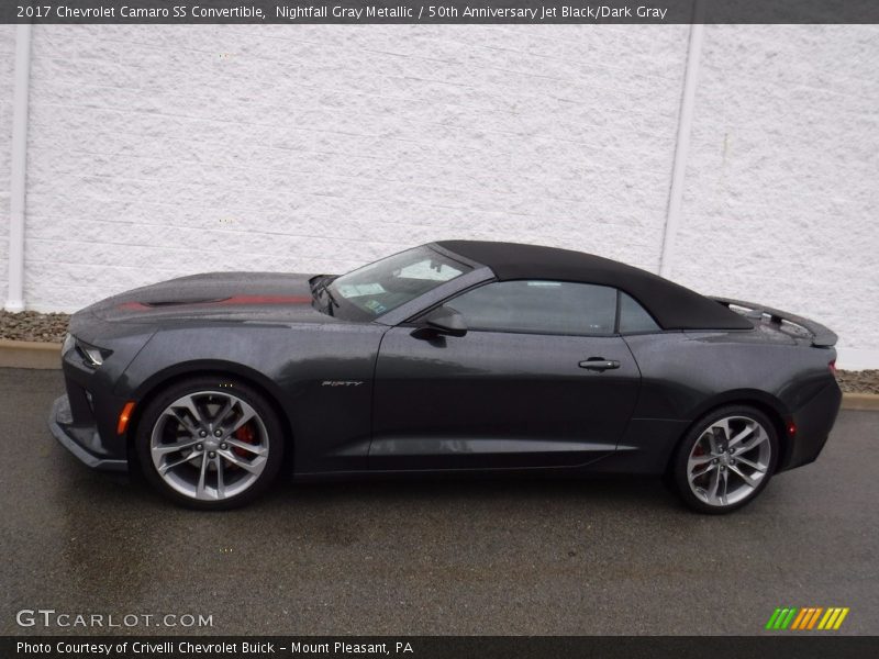 Nightfall Gray Metallic / 50th Anniversary Jet Black/Dark Gray 2017 Chevrolet Camaro SS Convertible