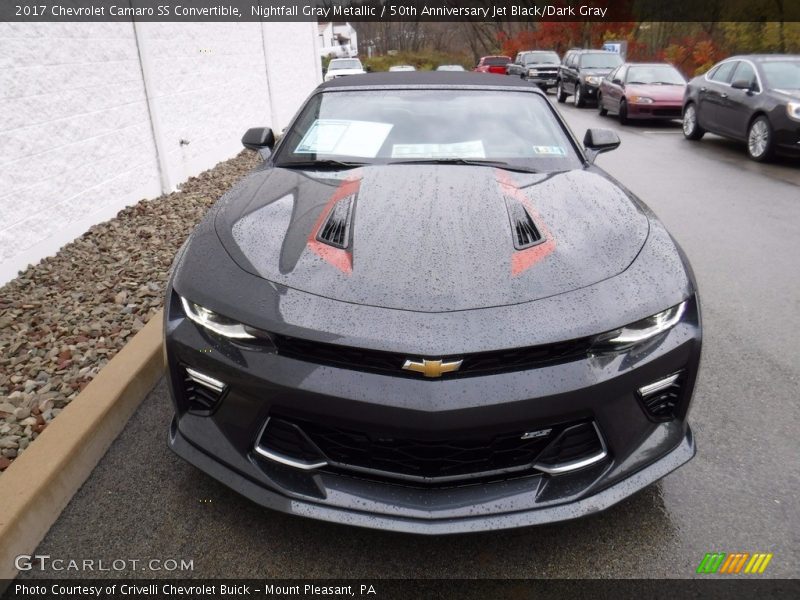 Nightfall Gray Metallic / 50th Anniversary Jet Black/Dark Gray 2017 Chevrolet Camaro SS Convertible