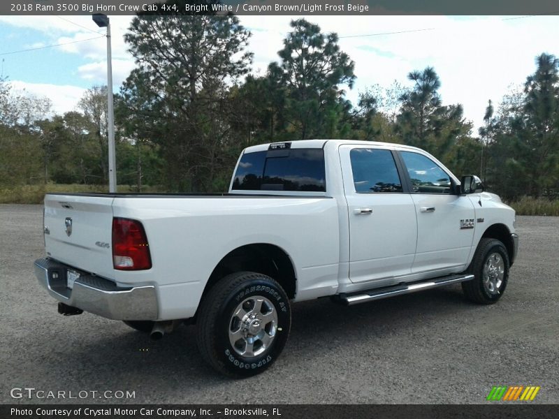 Bright White / Canyon Brown/Light Frost Beige 2018 Ram 3500 Big Horn Crew Cab 4x4