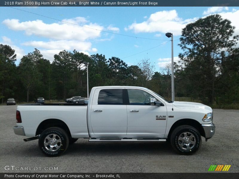 Bright White / Canyon Brown/Light Frost Beige 2018 Ram 3500 Big Horn Crew Cab 4x4