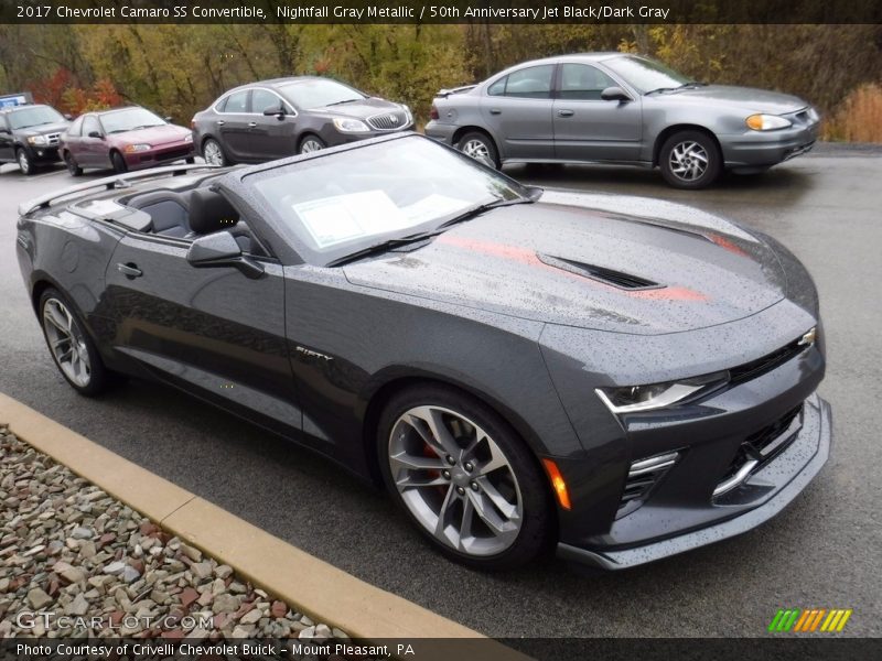 Nightfall Gray Metallic / 50th Anniversary Jet Black/Dark Gray 2017 Chevrolet Camaro SS Convertible
