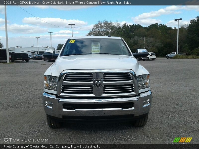 Bright White / Canyon Brown/Light Frost Beige 2018 Ram 3500 Big Horn Crew Cab 4x4