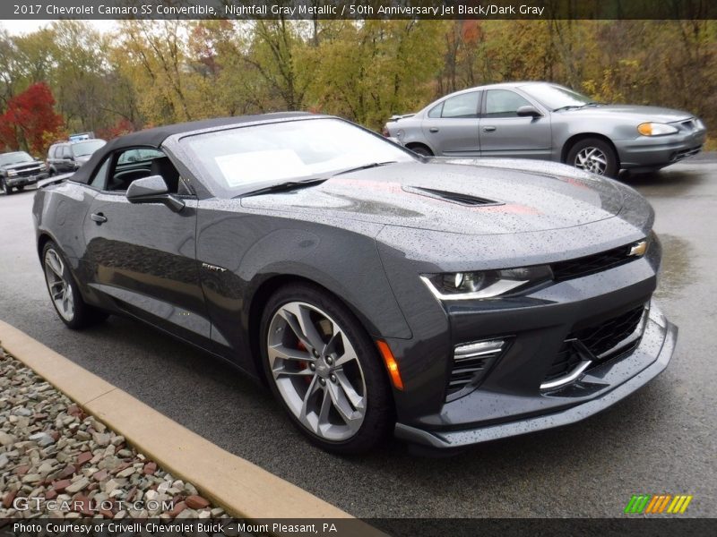 Nightfall Gray Metallic / 50th Anniversary Jet Black/Dark Gray 2017 Chevrolet Camaro SS Convertible