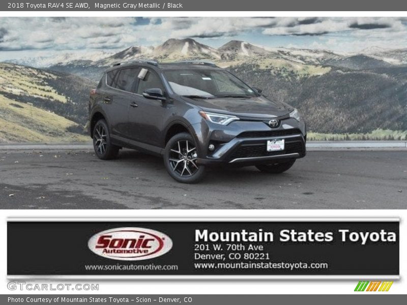 Magnetic Gray Metallic / Black 2018 Toyota RAV4 SE AWD