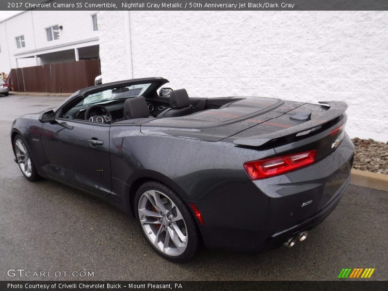 Nightfall Gray Metallic / 50th Anniversary Jet Black/Dark Gray 2017 Chevrolet Camaro SS Convertible