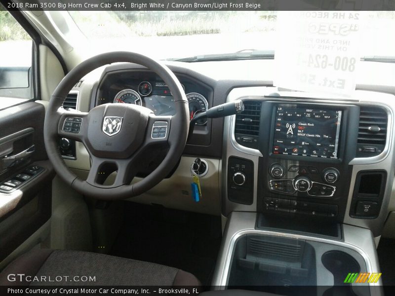 Bright White / Canyon Brown/Light Frost Beige 2018 Ram 3500 Big Horn Crew Cab 4x4