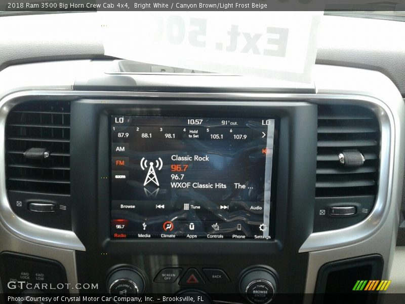 Bright White / Canyon Brown/Light Frost Beige 2018 Ram 3500 Big Horn Crew Cab 4x4