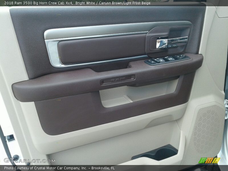 Bright White / Canyon Brown/Light Frost Beige 2018 Ram 3500 Big Horn Crew Cab 4x4